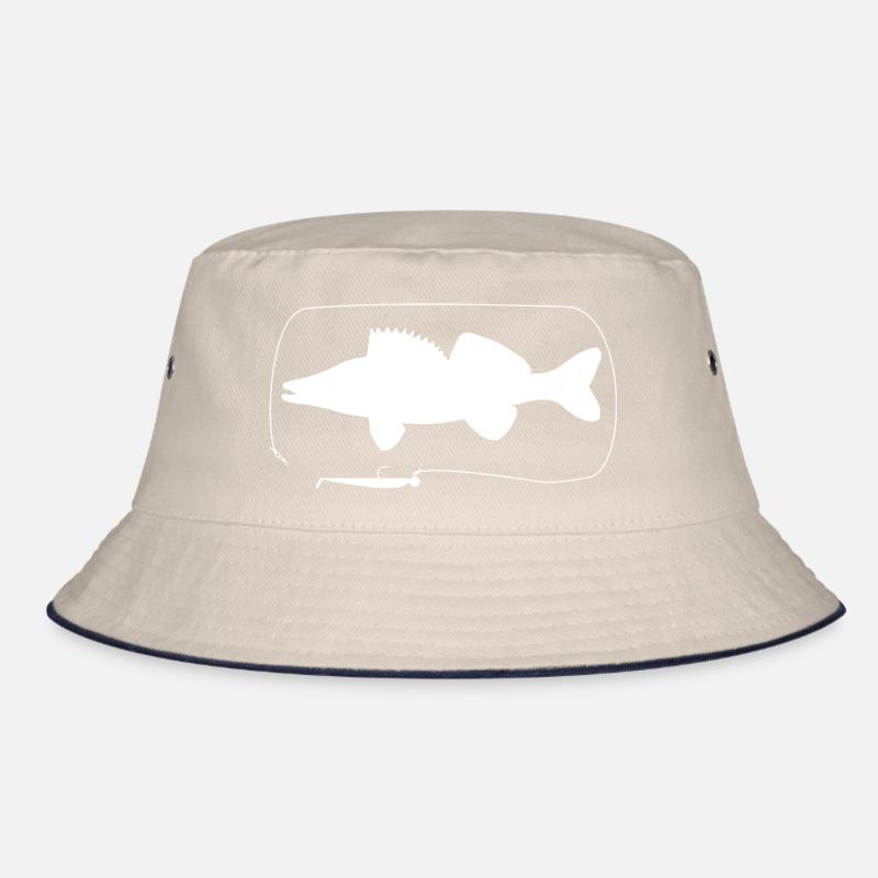Zander mit Gummifisch Bucket Hat