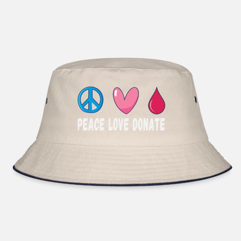 Friede Liebe Spende Blut Bucket Hat