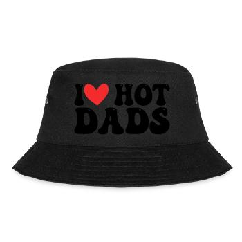 Heiße Papas Liebe - Bucket Hat - Schwarz - Vorne - Lela (165cm)