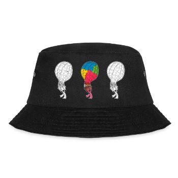 Balloon Autistic Autism thing Puzzle Piece Be Kind - Bucket Hat - black - Front - Lela (165cm)