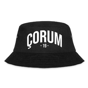 Corum 19 Turkey Turkiye TR Gift Holiday Turk - Bucket Hat - black - Front - Lela (165cm)