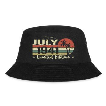 July Vintage 83rd Birthday Born 1941 Vibe - Bucket Hat - black - Front - Lela (165cm)