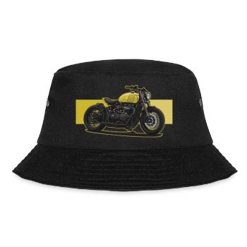 Bobber // Custom // Motorcycle - Bucket Hat - black - Front - Lela (165cm)