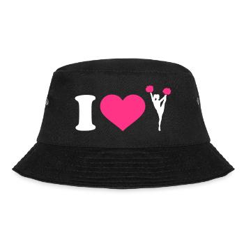 I Love Cheerleading - Bucket Hat - black - Front - Lela (165cm)