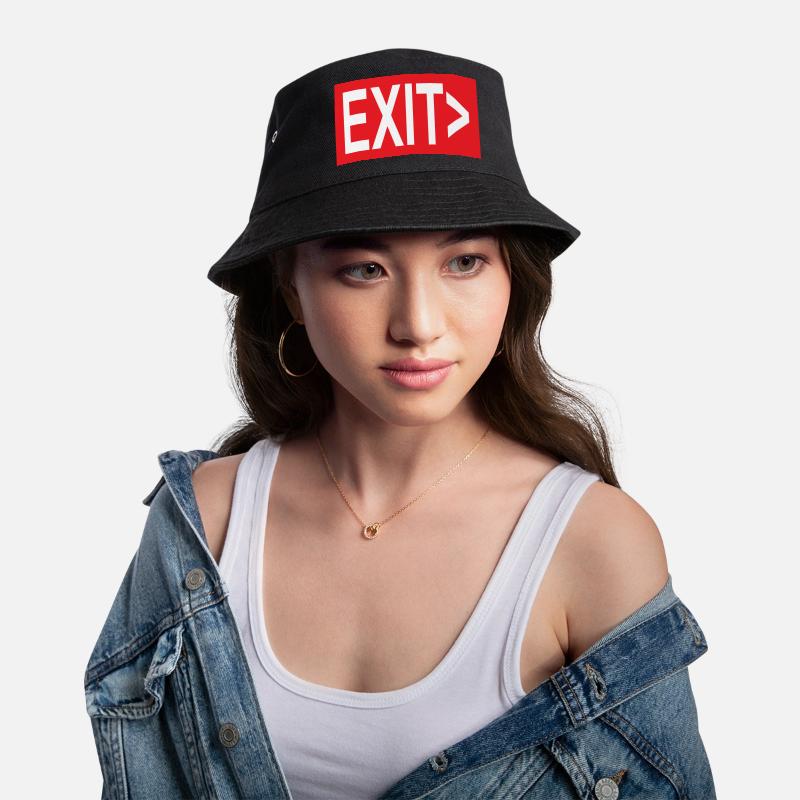 Exit / Exit / Emergency Exit Bucket Hat