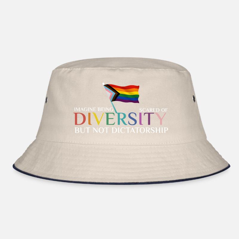 Colorful rainbow flag diversity Bucket Hat