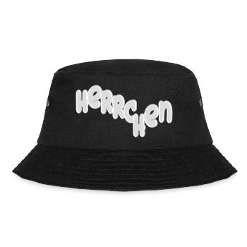 Herrchen Schriftzug 3D - Bucket Hat - Schwarz - Vorne - Lela (165cm)