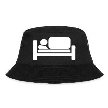 Cooles Bett Silhouetten Piktogramm Design - Bucket Hat - Schwarz - Vorne - Lela (165cm)