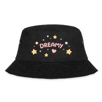 Pastel Dream Stars Heart - Bucket Hat - black - Front - Lela (165cm)