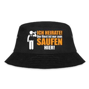 I'm getting married! The rest is here to drink - Bucket Hat - black - Front - Lela (165cm)