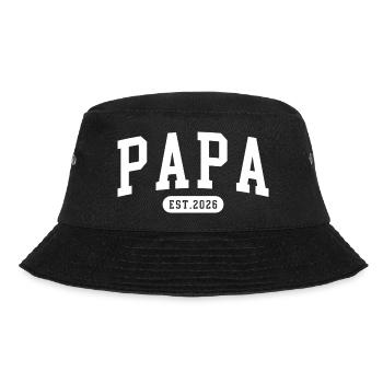 Papa Est. 2026 Vater seit 2026 Werdender Papa 2026 - Bucket Hat - Schwarz - Vorne - Lela (165cm)