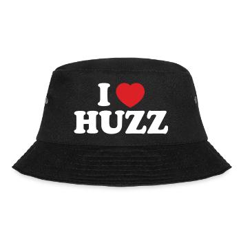 I Love HUZZ Logo I Heart Huzz Trend-Slang - Bucket Hat - Schwarz - Vorne - Lela (165cm)