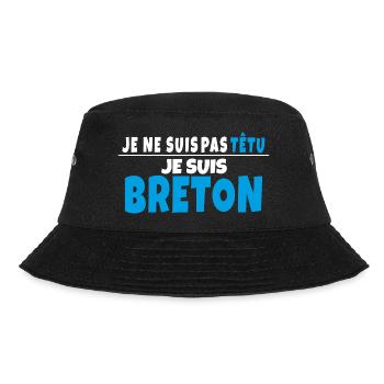 T-shirt Humour Breton Je ne suis pas têtu - Bob - noir - Devant - Lela (165cm)