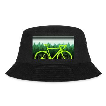Fahrrad Wald Natur Baum - Bucket Hat - Schwarz - Vorne - Lela (165cm)