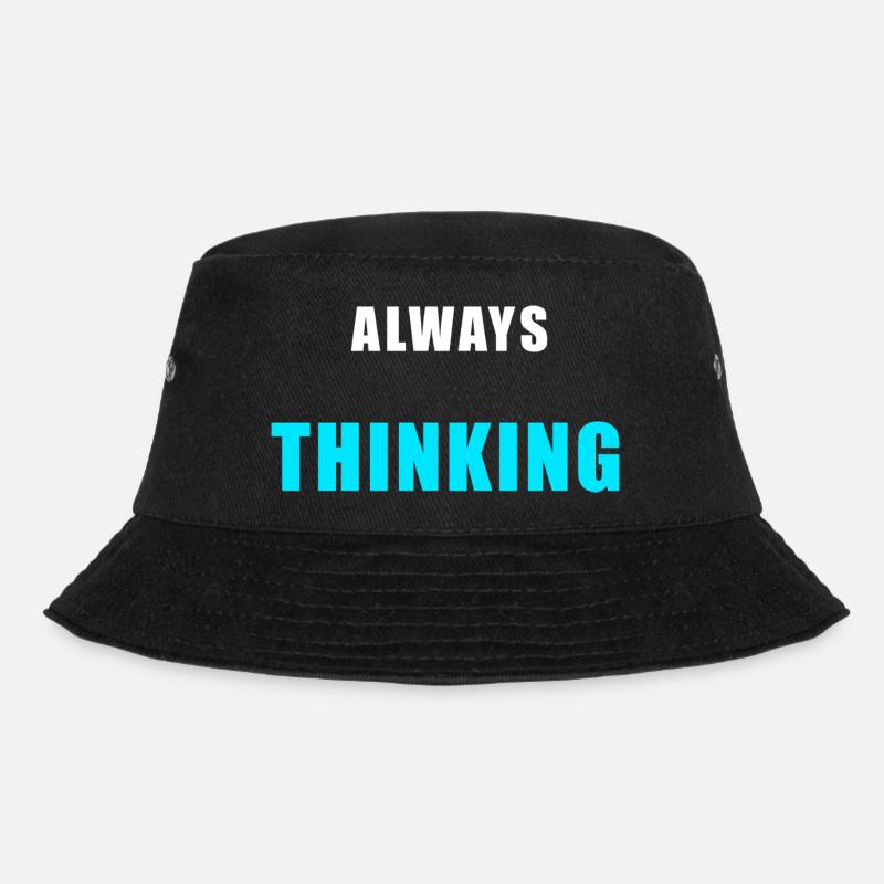 Always Thinking – Minimalistisches Overthinking Sh - Bucket Hat - Schwarz