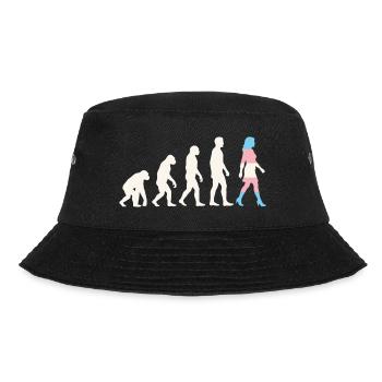 LGBTQ-Pride-Monat – Trans-Evolution - Bucket Hat - Schwarz - Vorne - Lela (165cm)