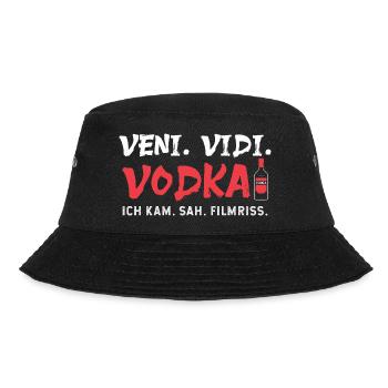 Veni Vidi Wodka Ich Kam Sah Filmriss Saufen - Bucket Hat - Schwarz - Vorne - Lela (165cm)