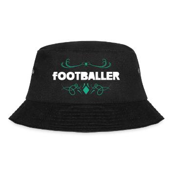 Footballer Ornament Lettering - Bucket Hat - black - Front - Lela (165cm)