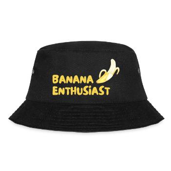 Banana Enthusiast Logo - Bucket Hat - Schwarz - Vorne - Lela (165cm)