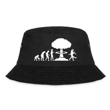Radioactive Evolution (weiß) - Bucket Hat - Schwarz - Vorne