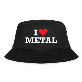 Ich Herz Metal - Bucket Hat - Schwarz - Vorne