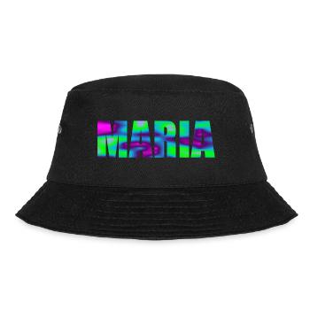 First name Maria in colorful capital letters - Bucket Hat - black - Front - Lela (165cm)