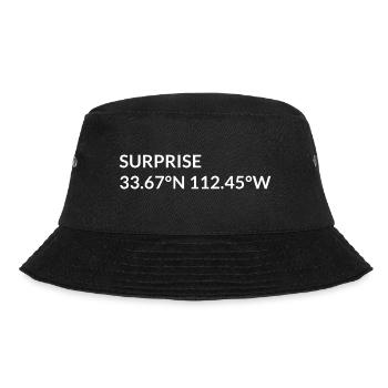 Surprise Arizona USA Koordinaten - Bucket Hat - Schwarz - Vorne - Lela (165cm)