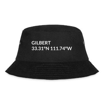 Gilbert Arizona USA Koordinaten - Bucket Hat - Schwarz - Vorne - Lela (165cm)