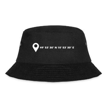 Bamberg Koordinaten - Bucket Hat - Schwarz - Vorne - Lela (165cm)