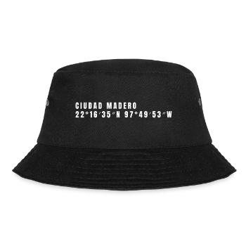 Tamaulipas Mexiko Koordinaten - Bucket Hat - Schwarz - Vorne - Lela (165cm)