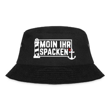 MOIN IHR SPACKEN - Ostseeliebe - Bucket Hat - Schwarz - Vorne - Lela (165cm)