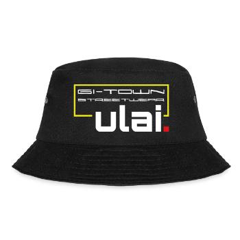ULAI Streetwear Klufterei aus der GI-TOWN - Bucket Hat - Schwarz - Vorne - Lela (165cm)