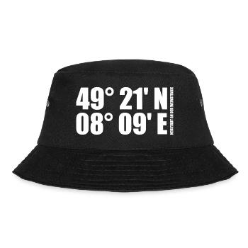 Neustadt an der Weinstraße coordinates - Bucket Hat - black - Front - Lela (165cm)