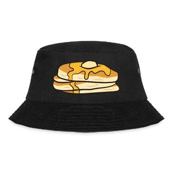 Pfannkuchen - Ahornsirup und Butter - Bucket Hat - Schwarz - Vorne - Lela (165cm)