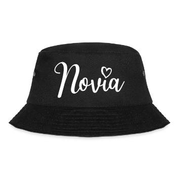 Novia Girlfriend Engagement Bridal Shower Wedding - Bucket Hat - black - Front - Lela (165cm)