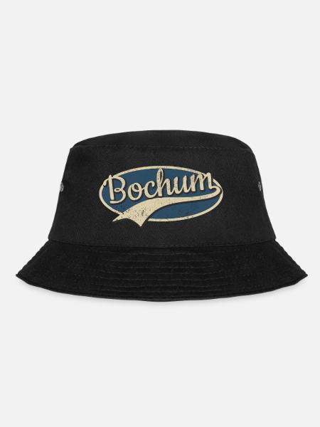 Bochum Deutschland Vintage Typografie - Bucket Hat - Schwarz