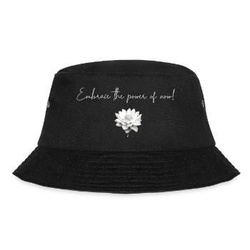 Umarme die Kraft des Jetzt - Bucket Hat - Schwarz - Vorne - Lela (165cm)