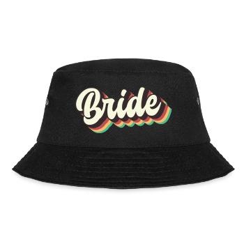 Retro Bride Future Mrs, Bachelorette Party Gift - Bucket Hat - black - Front - Lela (165cm)