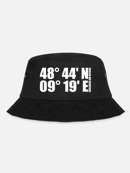 Esslingen am Neckar Koordinaten - Bucket Hat - Schwarz