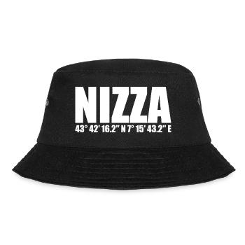Nizza Koordinaten - Bucket Hat - Schwarz - Vorne - Lela (165cm)