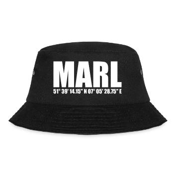 Marl Koordinaten - Bucket Hat - Schwarz - Vorne - Lela (165cm)