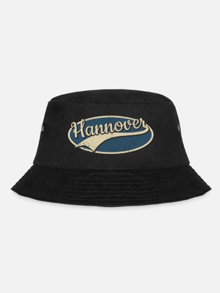 Hannover Deutschland Vintage Typografie - Bucket Hat - Schwarz