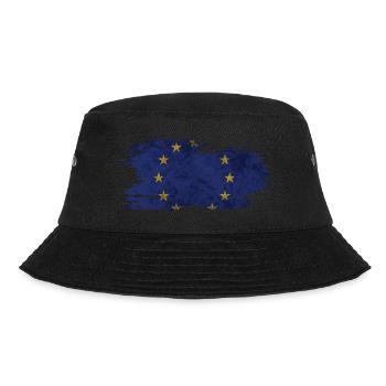 Europe - National Flag, Brush Effect - Bucket Hat - black - Front - Lela (165cm)