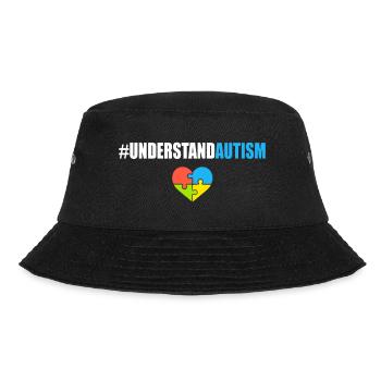 Understand Autism Hashtag - Bucket Hat - black - Front - Lela (165cm)