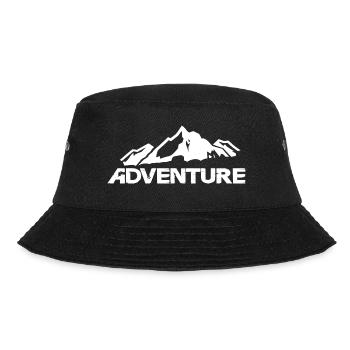 Adventure Mountain / Berg weiss - Bucket Hat - Schwarz - Vorne - Lela (165cm)