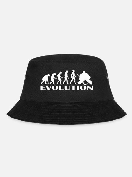 Evolution Eishockey Eishockeyspieler Geschenk idee - Bucket Hat - Schwarz