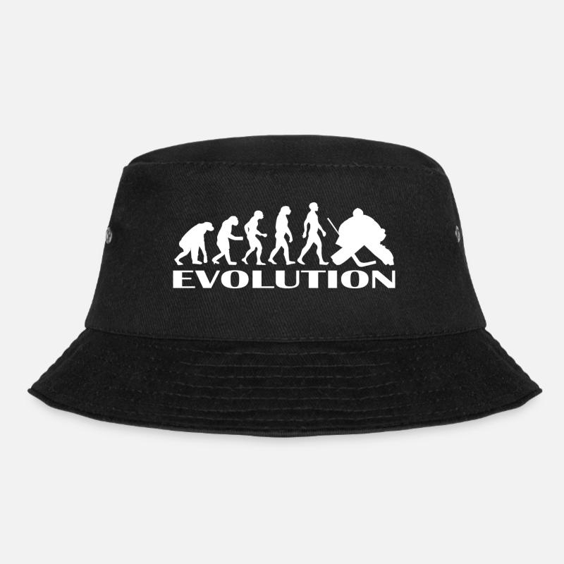Evolution Eishockey Eishockeyspieler Geschenk idee - Bucket Hat - Schwarz