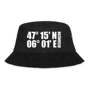 Besançon Koordinaten - Bucket Hat - Schwarz - Vorne - Lela (165cm)