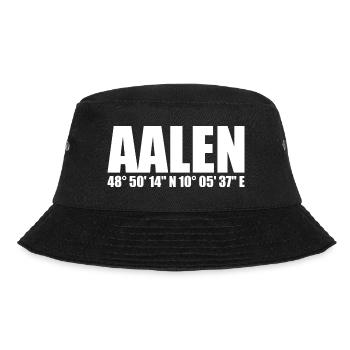 Aalen Koordinaten - Bucket Hat - Schwarz - Vorne - Lela (165cm)