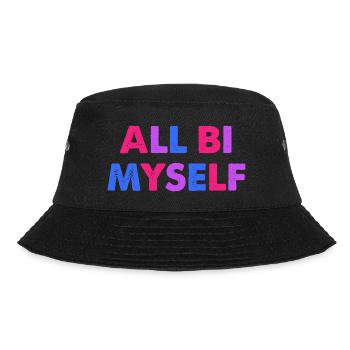 All Bi Myself - Bucket Hat - Schwarz - Vorne - Lela (165cm)